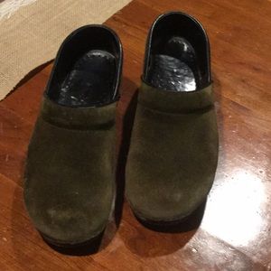 Dansko suede clogs